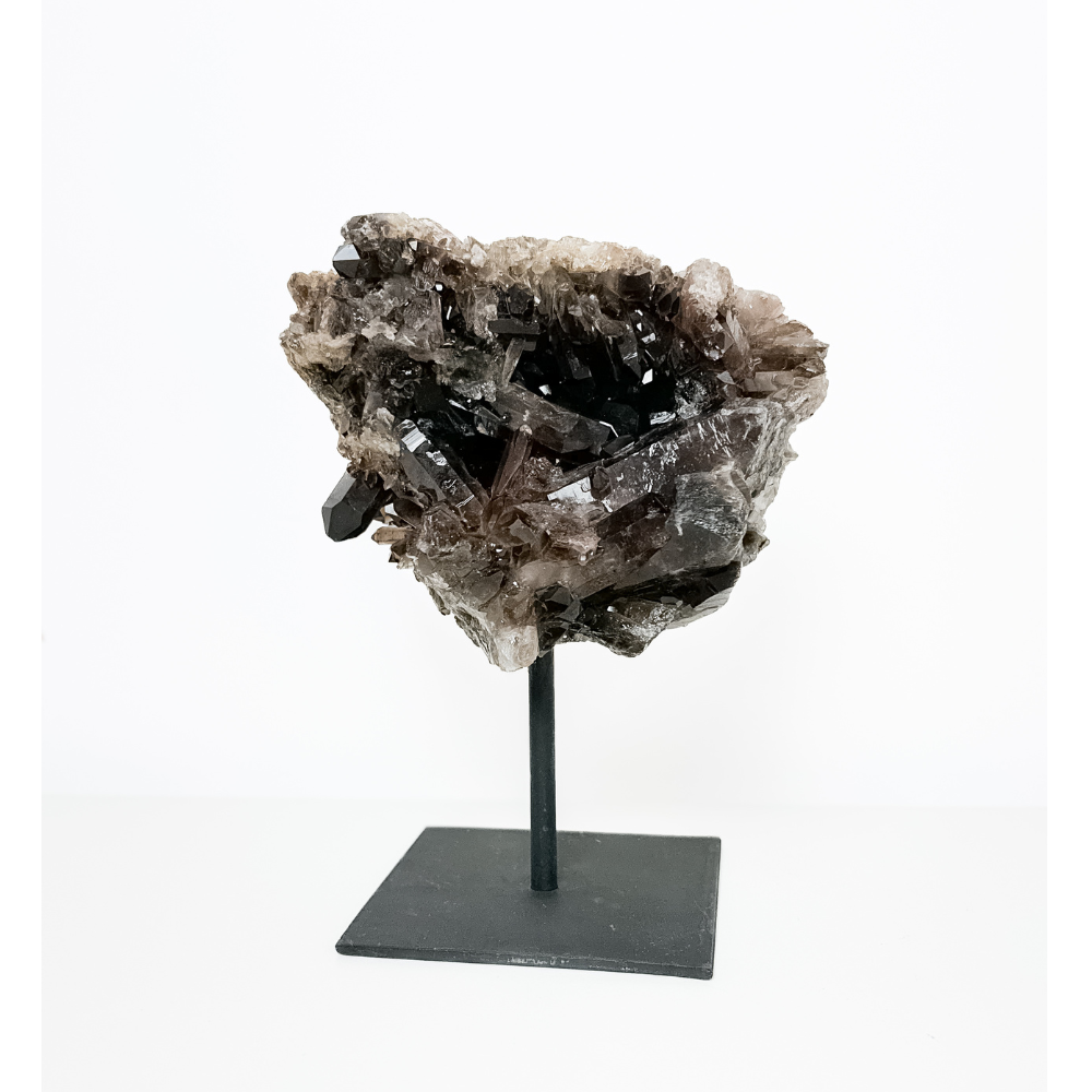 Drusa De Cristal Fumê Morion 1,860 Kg