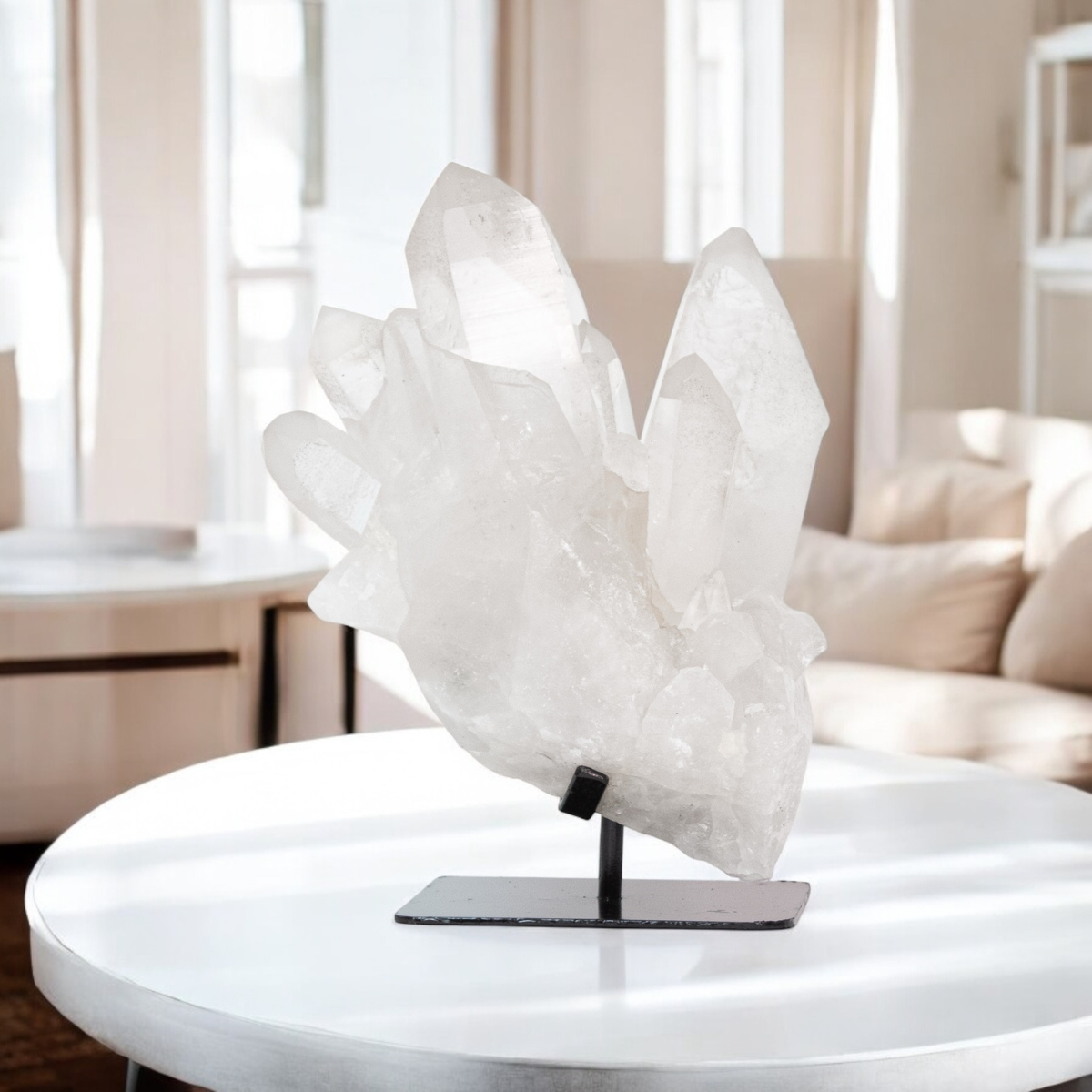 Drusa Cristal De Alta Pureza Base Metal Preta 2,303 Kg