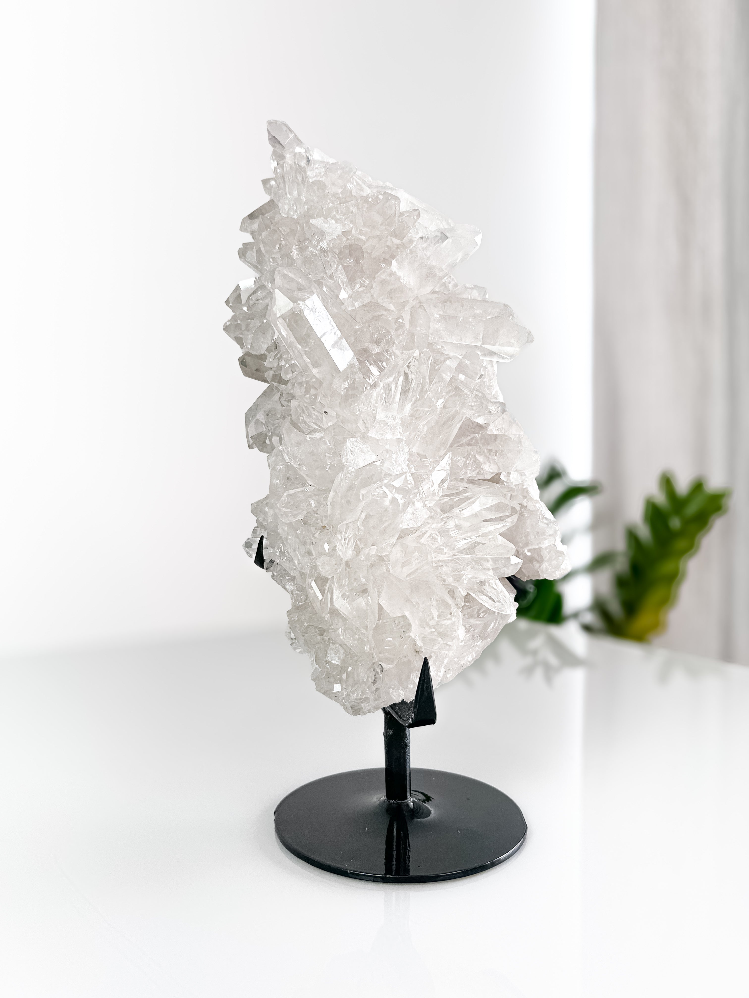 Drusa Cristal De Alta Pureza Base Metal Preta 2,610 Kg