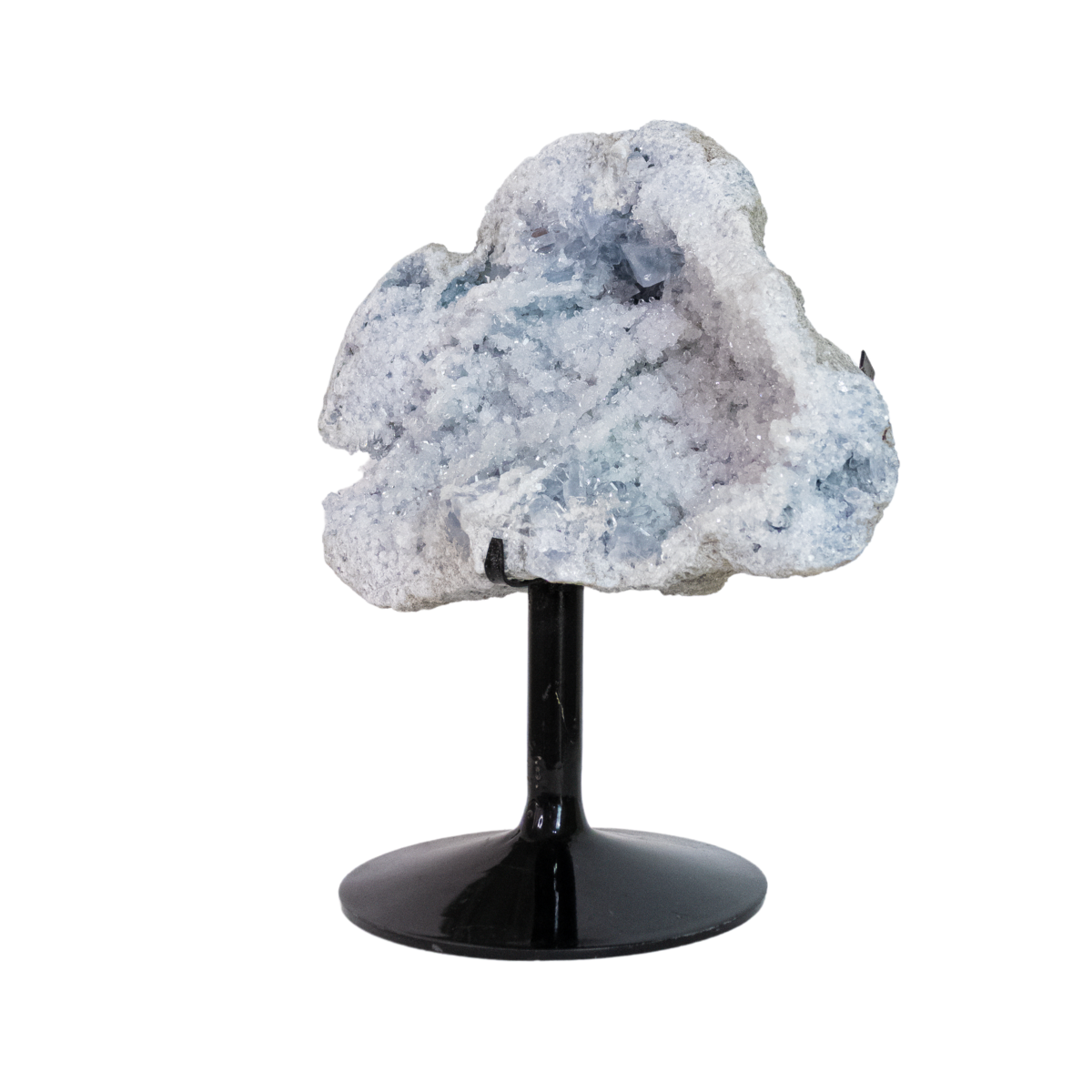 Drusa de Celestita Cristalizada na Base Metal 11,00 kg