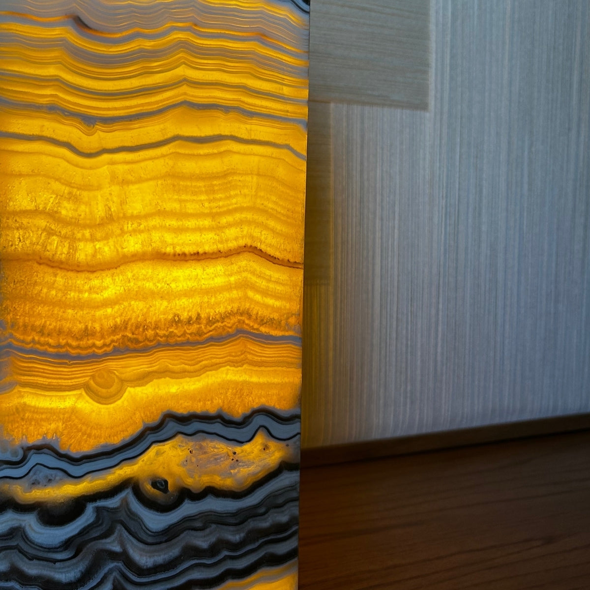 Luminária Ônix Zebra Multicolorido Polido Retangular