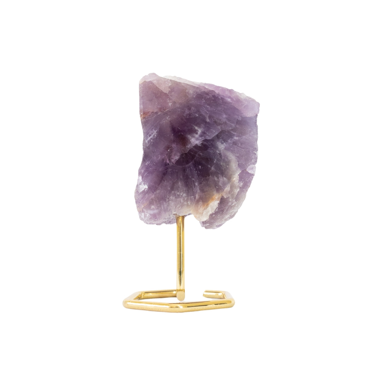 Pedra Ametista Face Polida na Base Metal Banho Ouro 620 gramas