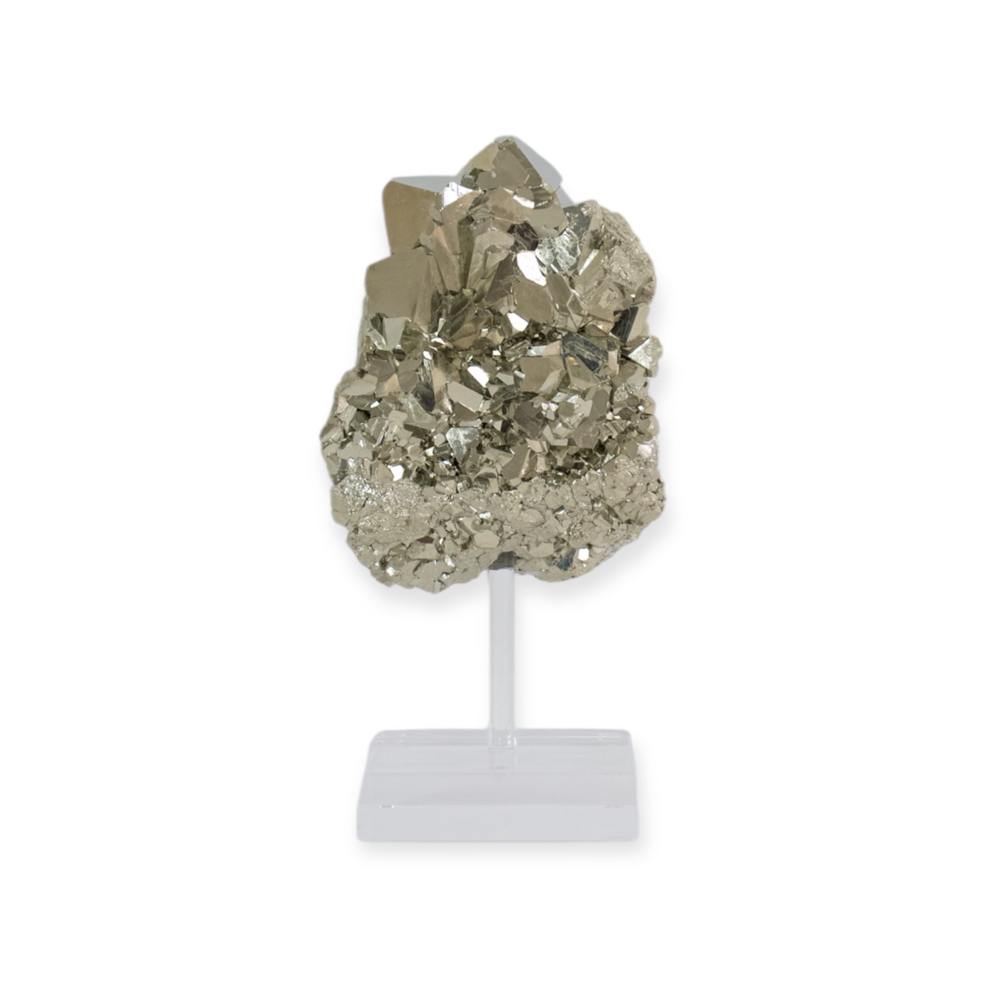 Pedra Pirita Cúbica de Navajun Espanha Base Acrílica 1,610 Kg