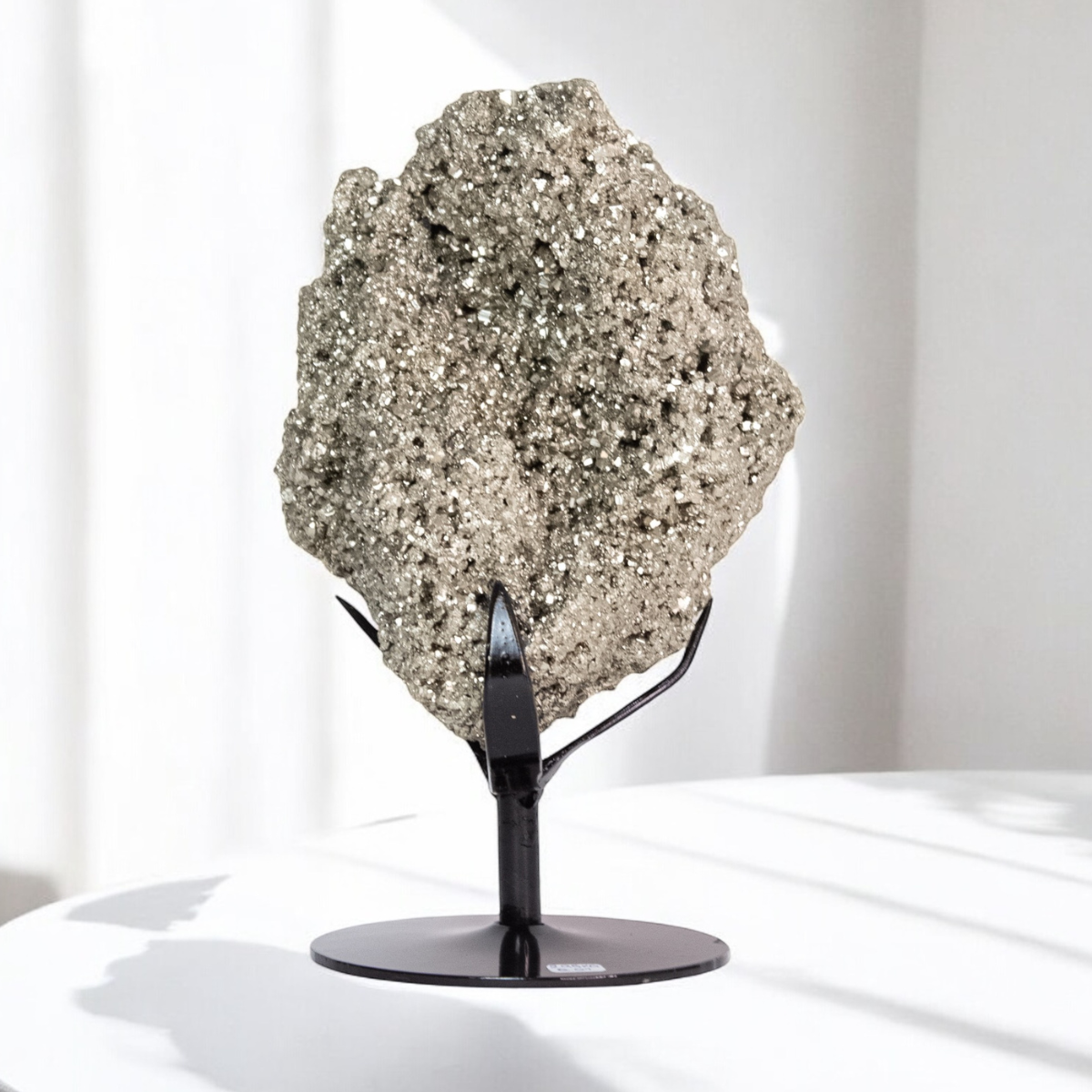 Pedra Pirita Na Base De Metal Preto 2,945 Kg