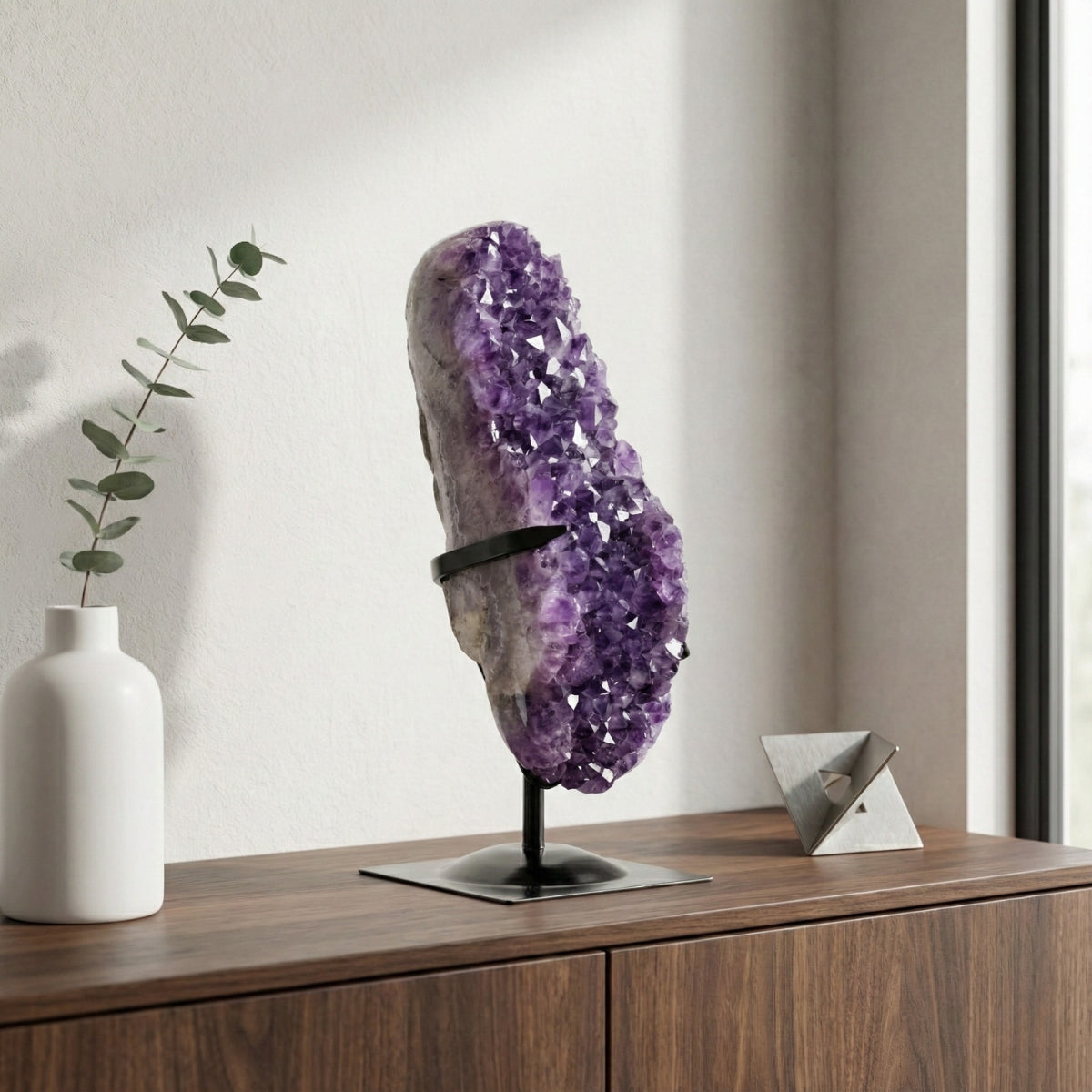Drusa de Ametista na Base Metal Preto 5,880 kg
