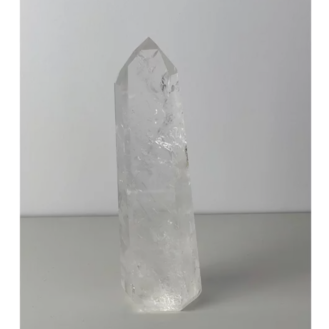 Ponta Cristal de Quartzo Polido 620 a 690 gramas aprox.