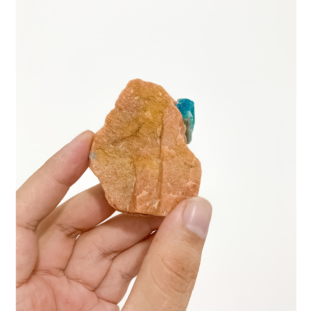 Pedra Água Marinha Bruta Extra Na Matriz (Canudo) Formação Natural
