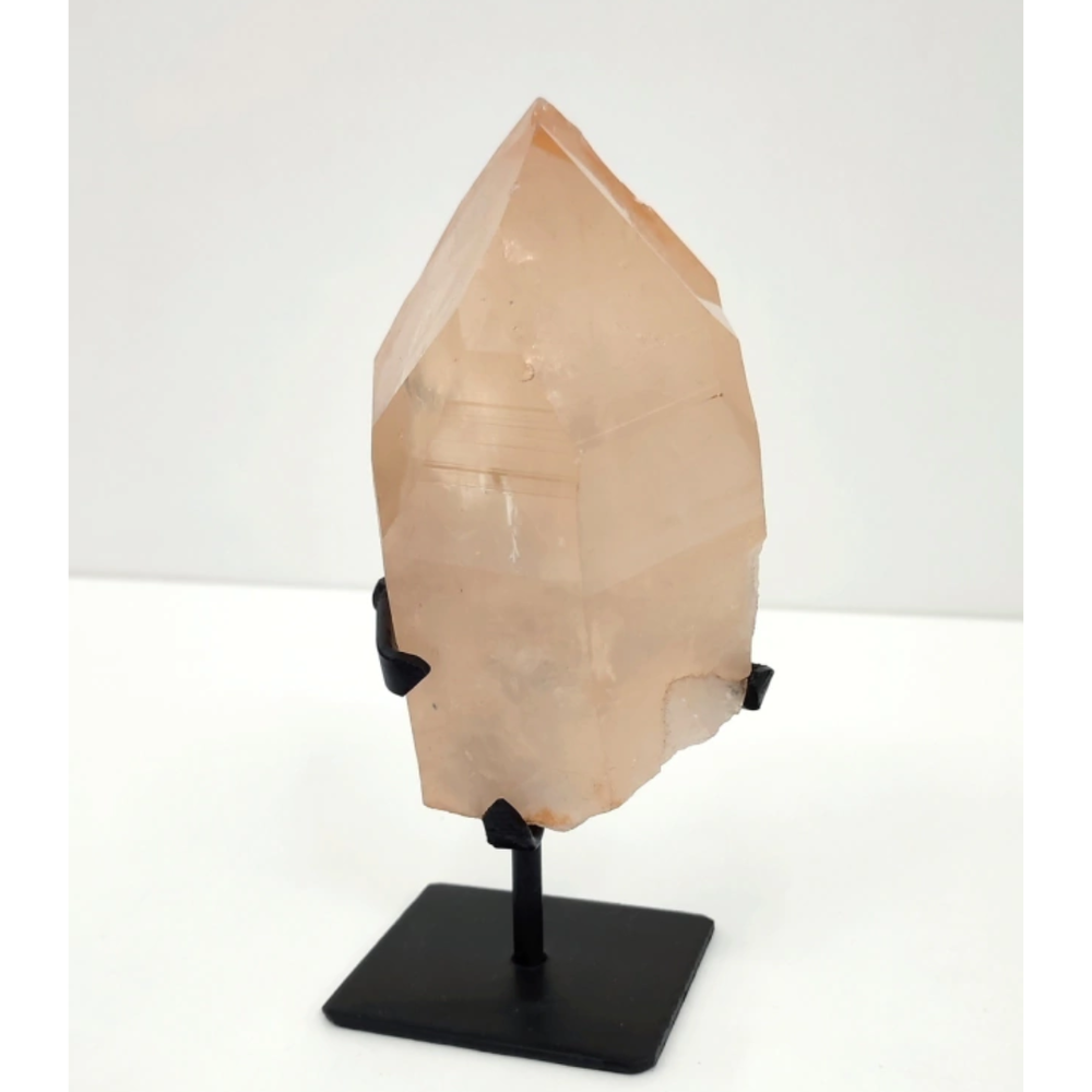 Drusa De Quartzo Tangerina Na Base Metal Preto
