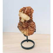 Drusa Citrino Na Base Metal Preta 1,800 Kg