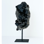 Drusa Quartzo Fumê Extra Na Base De Metal Preta 3,138kg