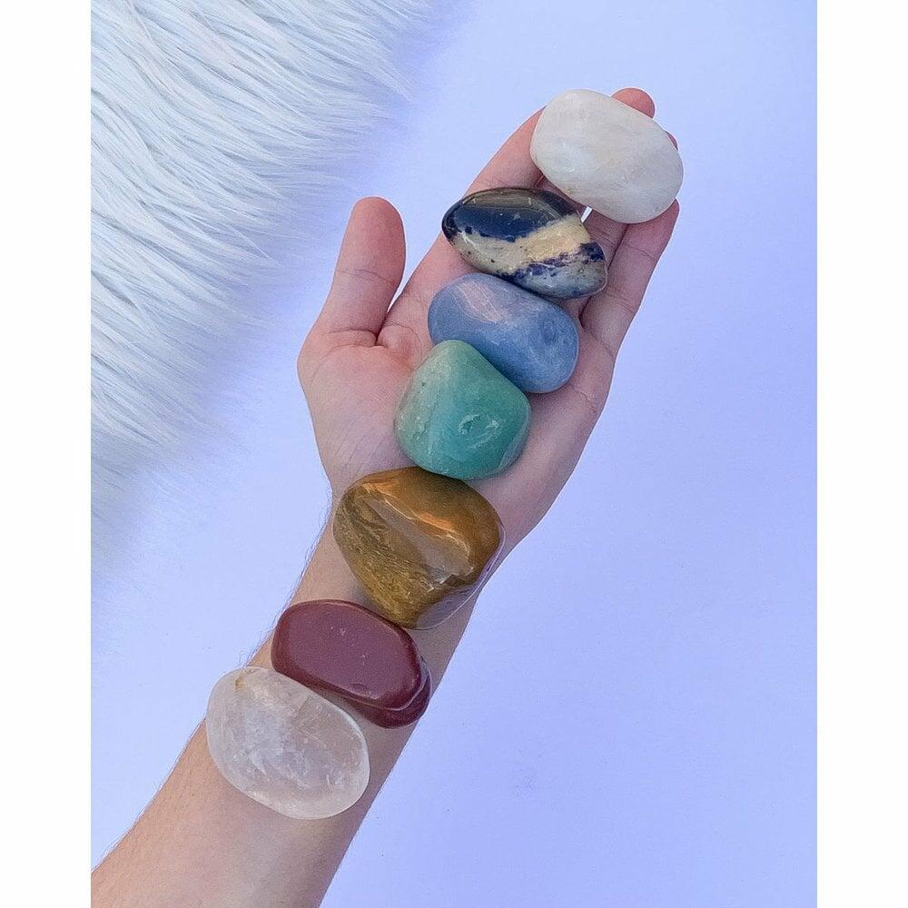 Box Pedras Grandes Dos 7 Chakras Roladas