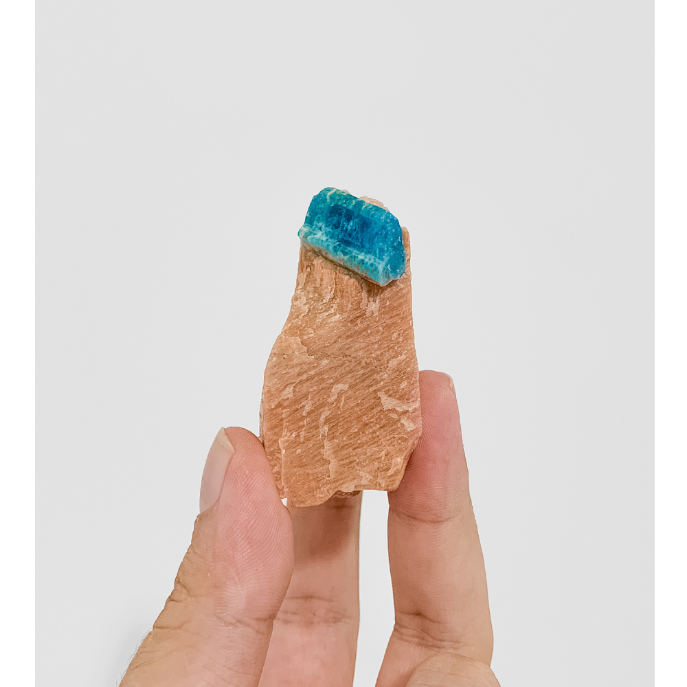 Pedra Água Marinha Bruta Extra Na Matriz (Canudo) Formação Natural