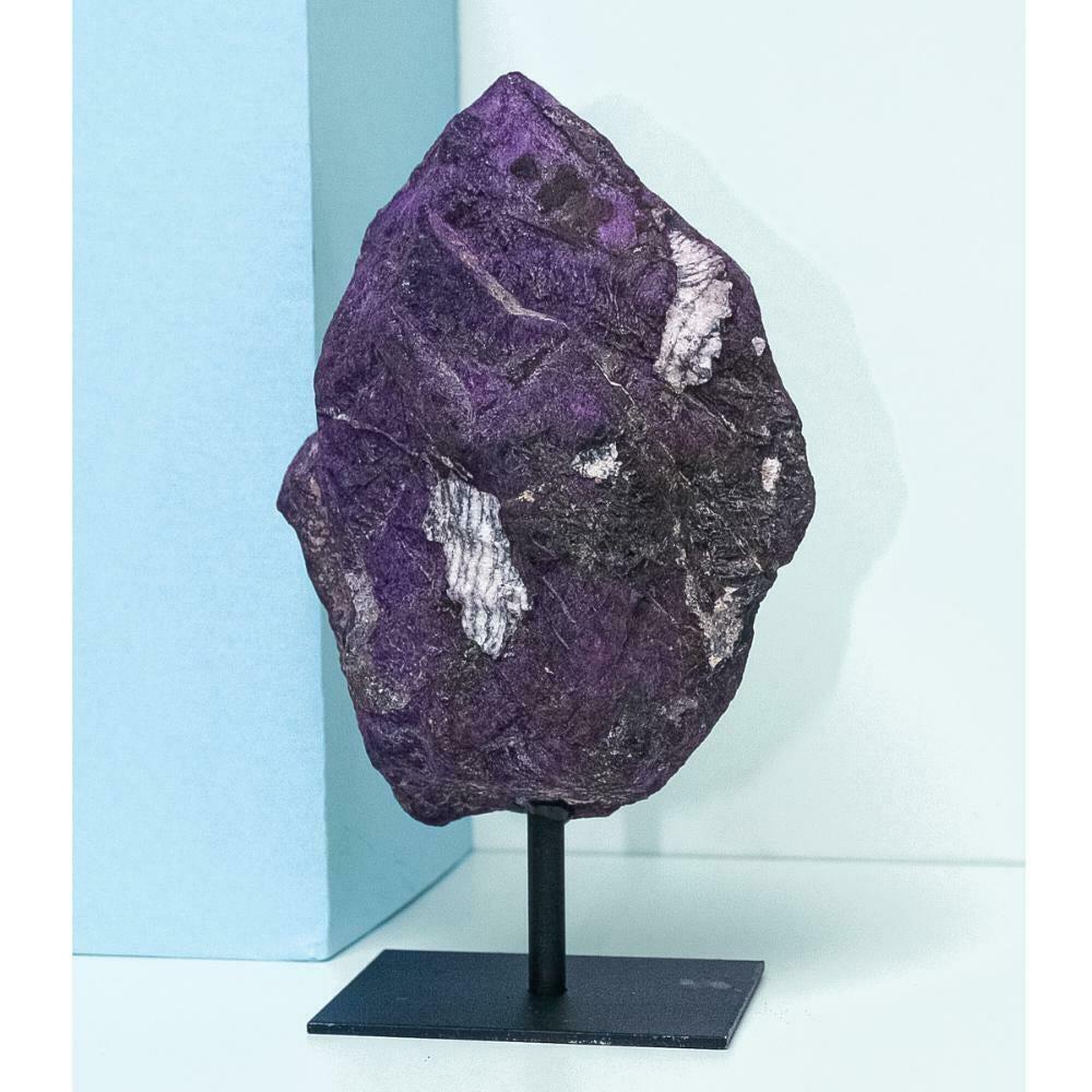 Pedra Purpurita na Base de Metal 800 a 900 gramas