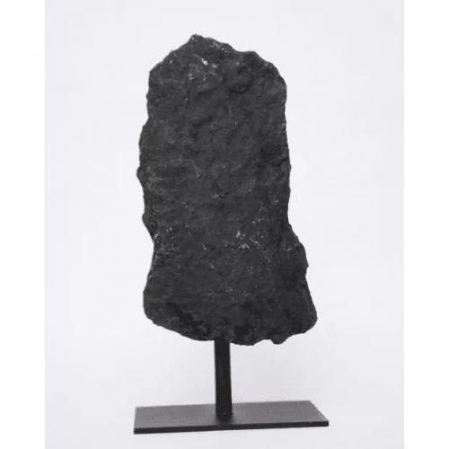 Pedra Sungita - Shungite Na Base De Metal Preto