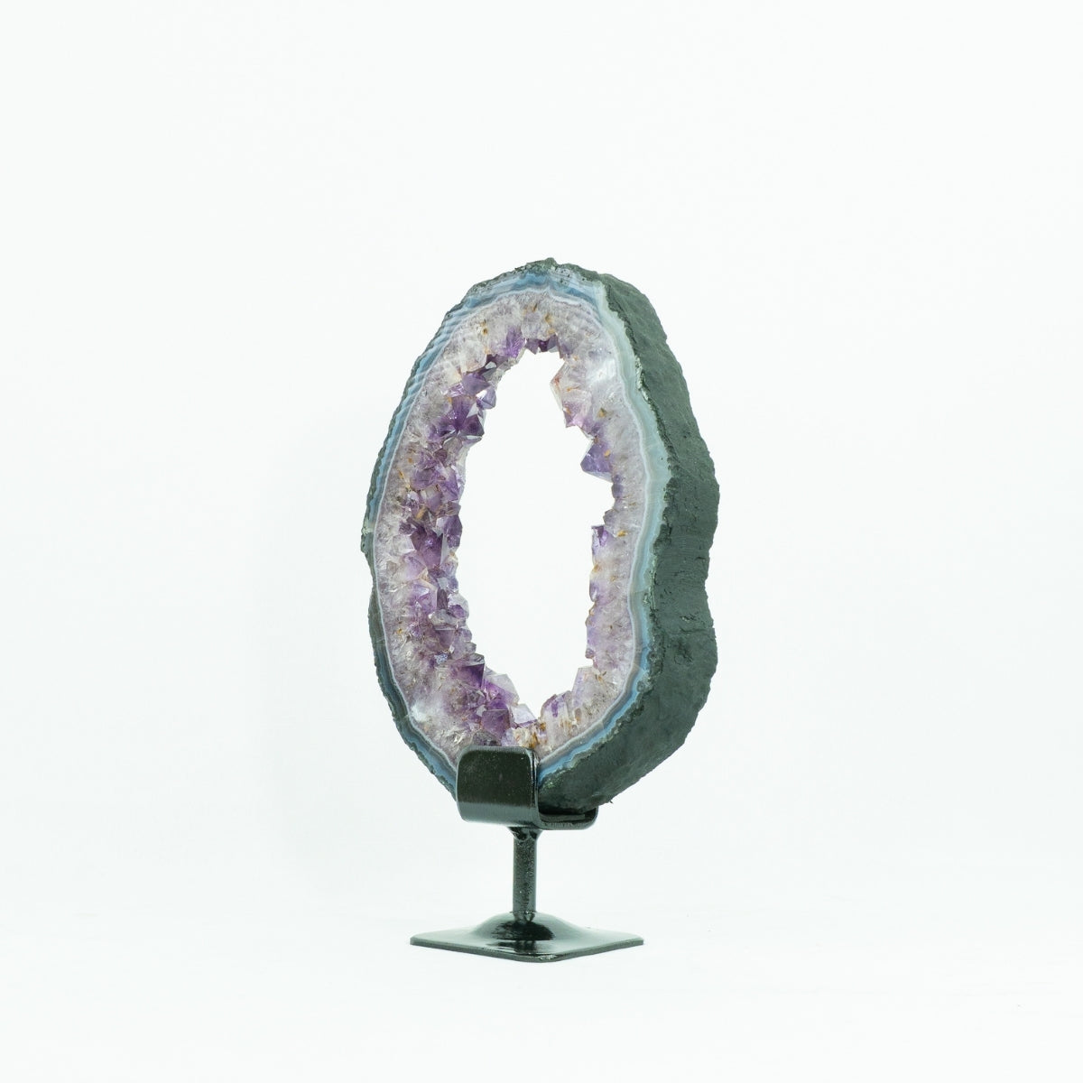 Argola Drusa de Ametista na Base Metal 1,770 kg