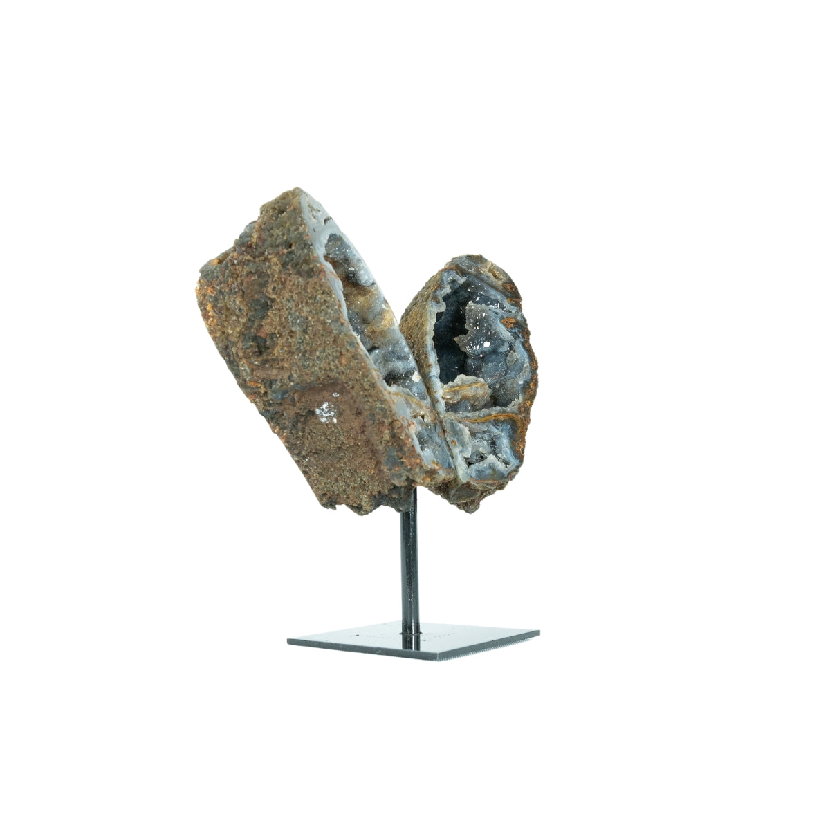 Borboleta de Ágata Cristalizada Natural na Base Metal 538 gramas