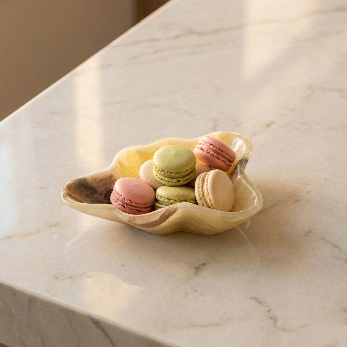 Bowl Aragonita Zebra 13 Cm Aproximadamente