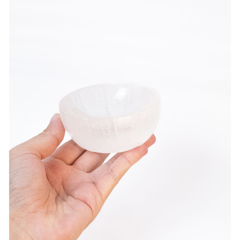 Bowl Selenita Branca Pequeno 10 Cm