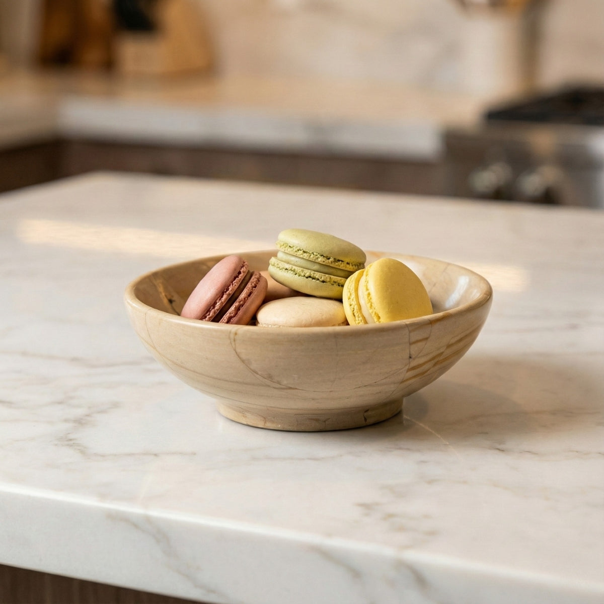 Bowl Ônix Marrom Cor Madeira 10 Cm Aproximadamente