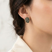 Brinco fragmentos Pirita Banho Ouro