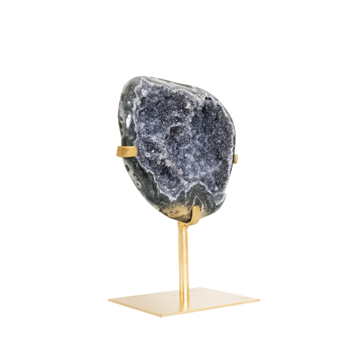 Calcedônia Cristalizada na Base Metal Dourada 3,240 kg