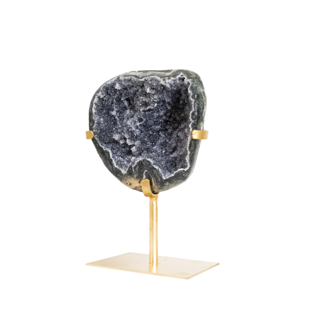 Calcedônia Cristalizada na Base Metal Dourada 3,240 kg