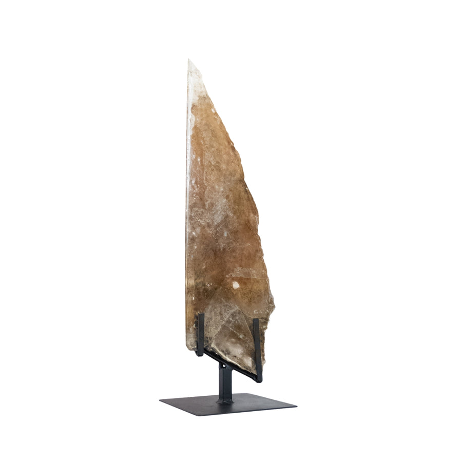 Chapa Polida Quartzo Cristal Xamã na Base Metal Preto 2,460 Kg