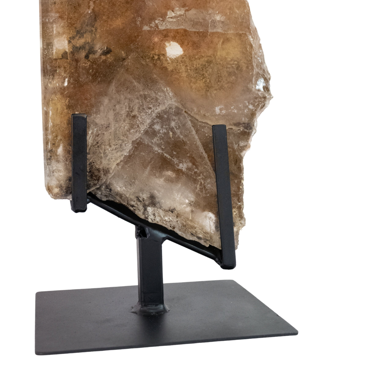 Chapa Polida Quartzo Cristal Xamã na Base Metal Preto 2,460 Kg