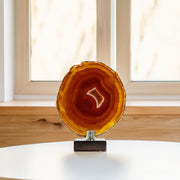 Chapa de Ágata Vermelha e Laranja Natural 245 gramas 