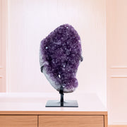 Drusa Ametista Extra Uruguaia na Base Metal Preto 2,610 kg