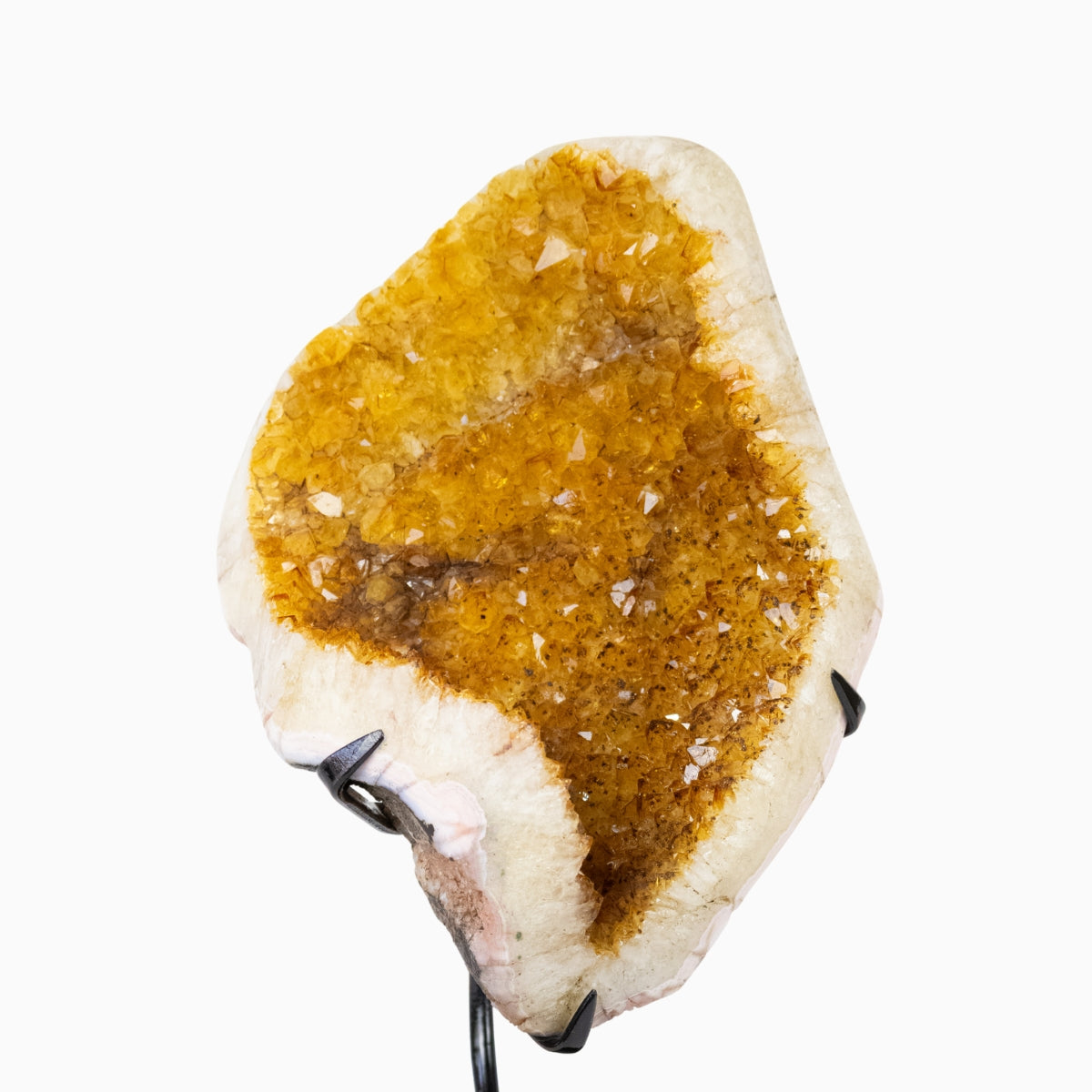 Drusa Citrino na Base Metal Preto 2,629 kg