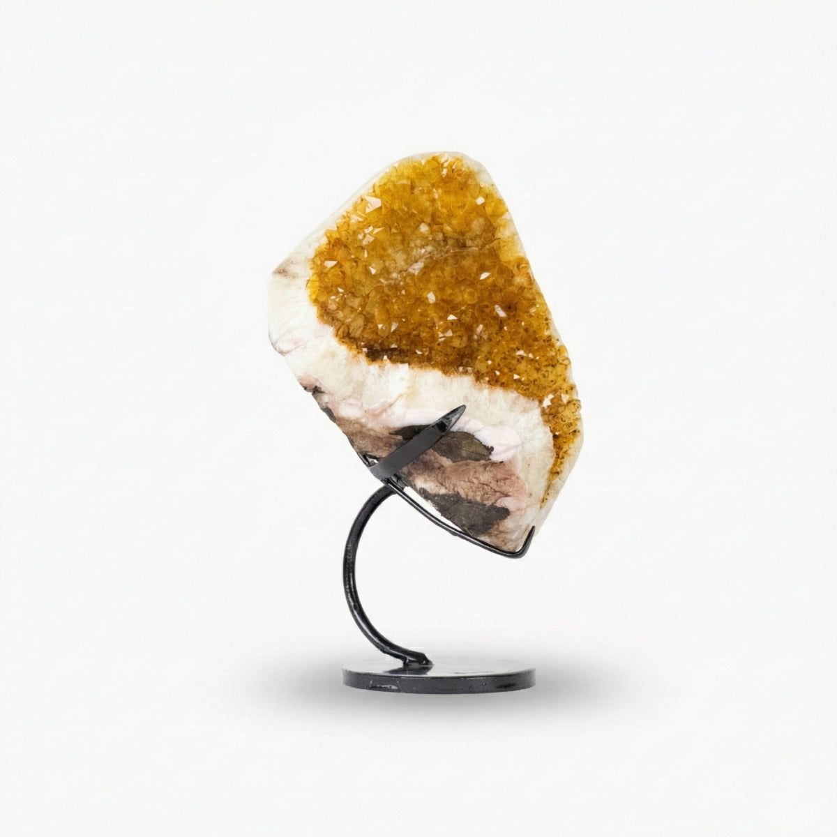 Drusa Citrino na Base Metal Preto 2,629 kg