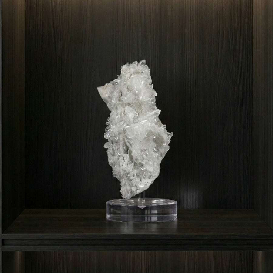 Drusa Quartzo Cristal Fada Cristalizado Extra na Base Acrílica 2,448 kg