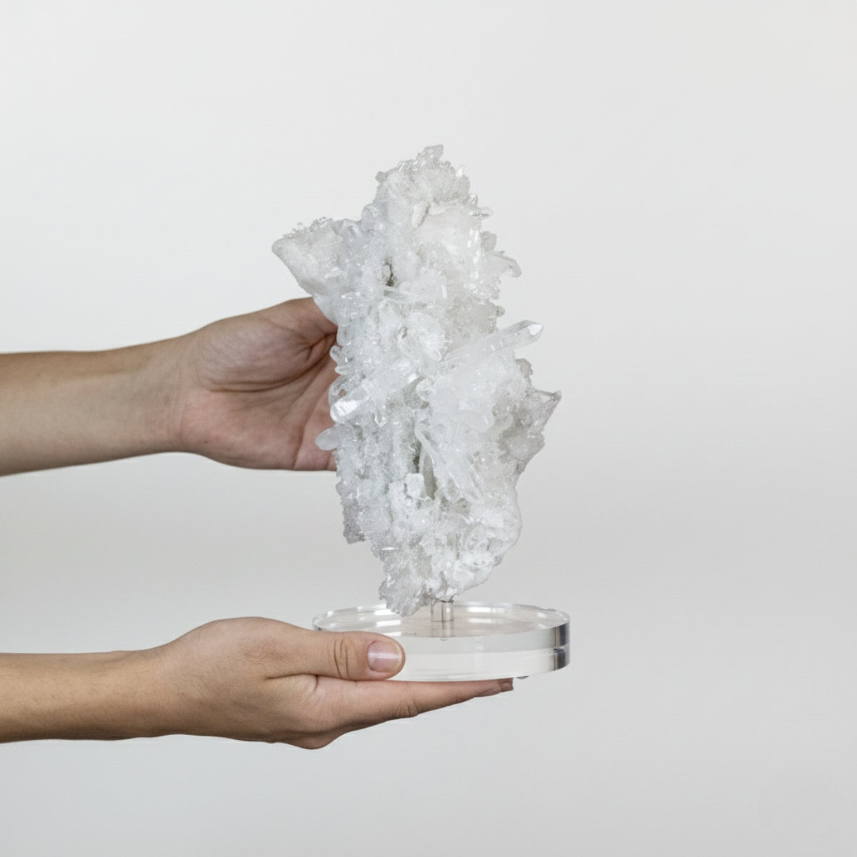 Drusa Quartzo Cristal Fada Cristalizado Extra na Base Acrílica 2,448 kg