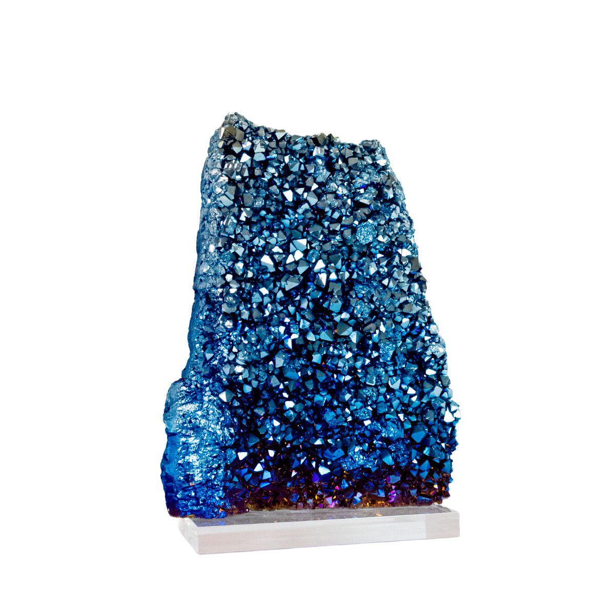 Drusa Quartzo Titânio Blue na Base Acrílica 4,480 kg