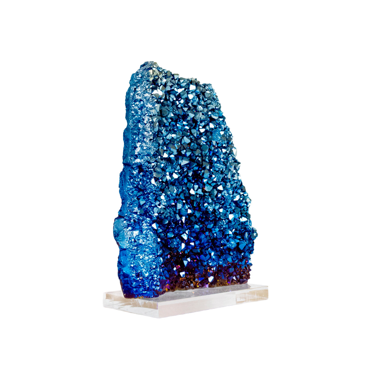 Drusa Quartzo Titânio Blue na Base Acrílica 4,480 kg