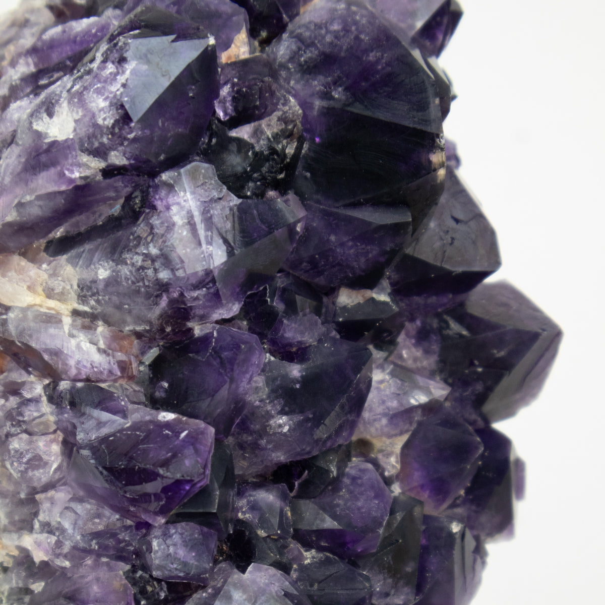 Drusa de Ametista Africana Extra na Base Madeira Escura 4,073 kg