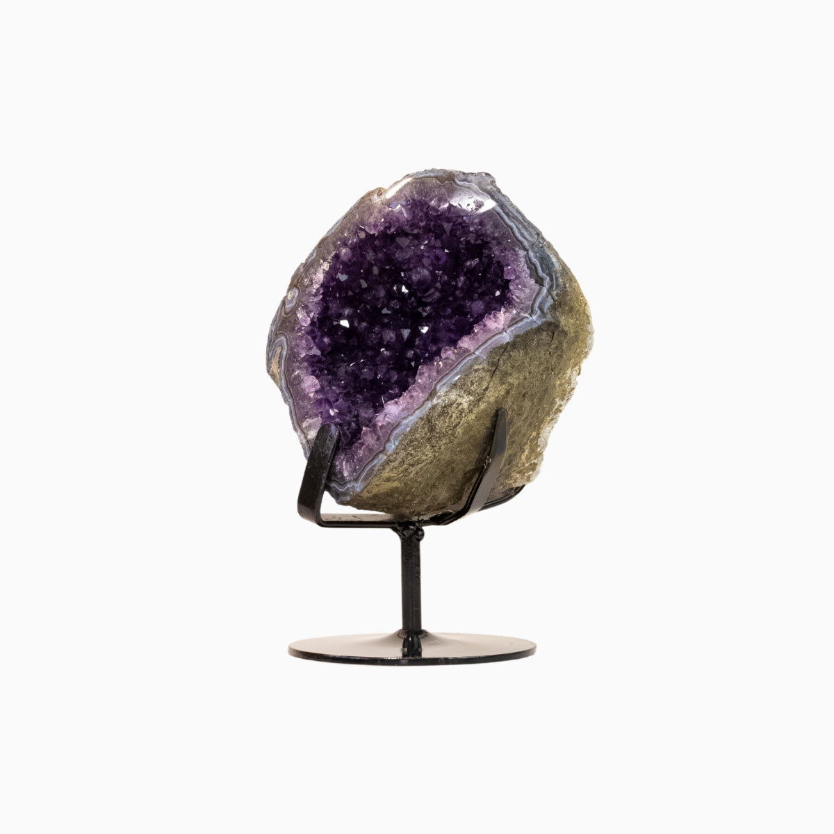 Drusa de Ametista Extra na Base Metal Preto 1,307 kg