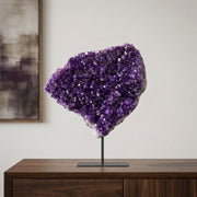 Drusa de Ametista Extra na Base Metal Preto Fosco 18,400 kg