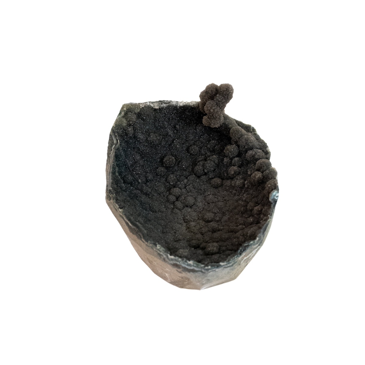 Drusa de Ametista Marron Uruguaia com Estalactite 1,620 kg (coleção)