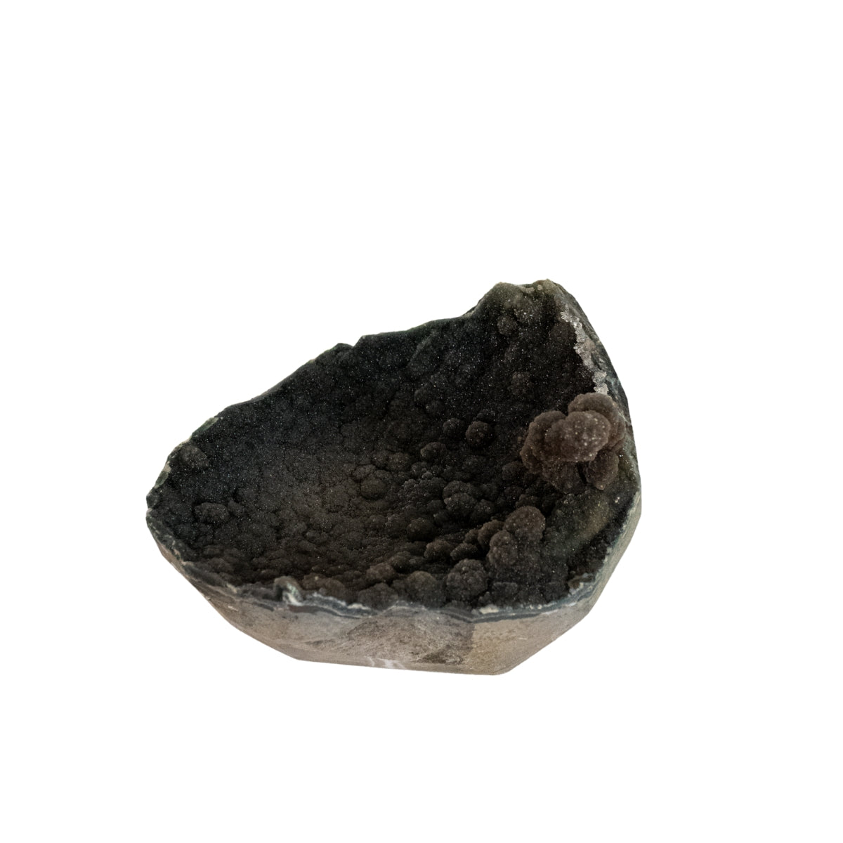 Drusa de Ametista Marron Uruguaia com Estalactite 1,620 kg (coleção)