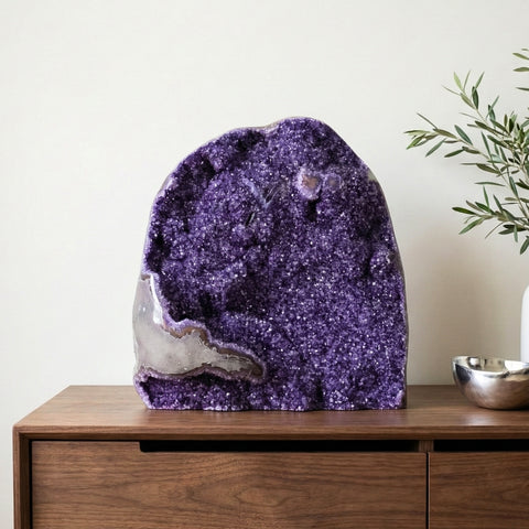 Drusa de Ametista Uruguaia Extra Borda Semi Polida 40,250 kg