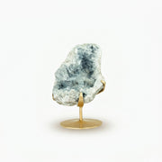Drusa de Celestita Natural na Base Metal Dourado 4,178 kg