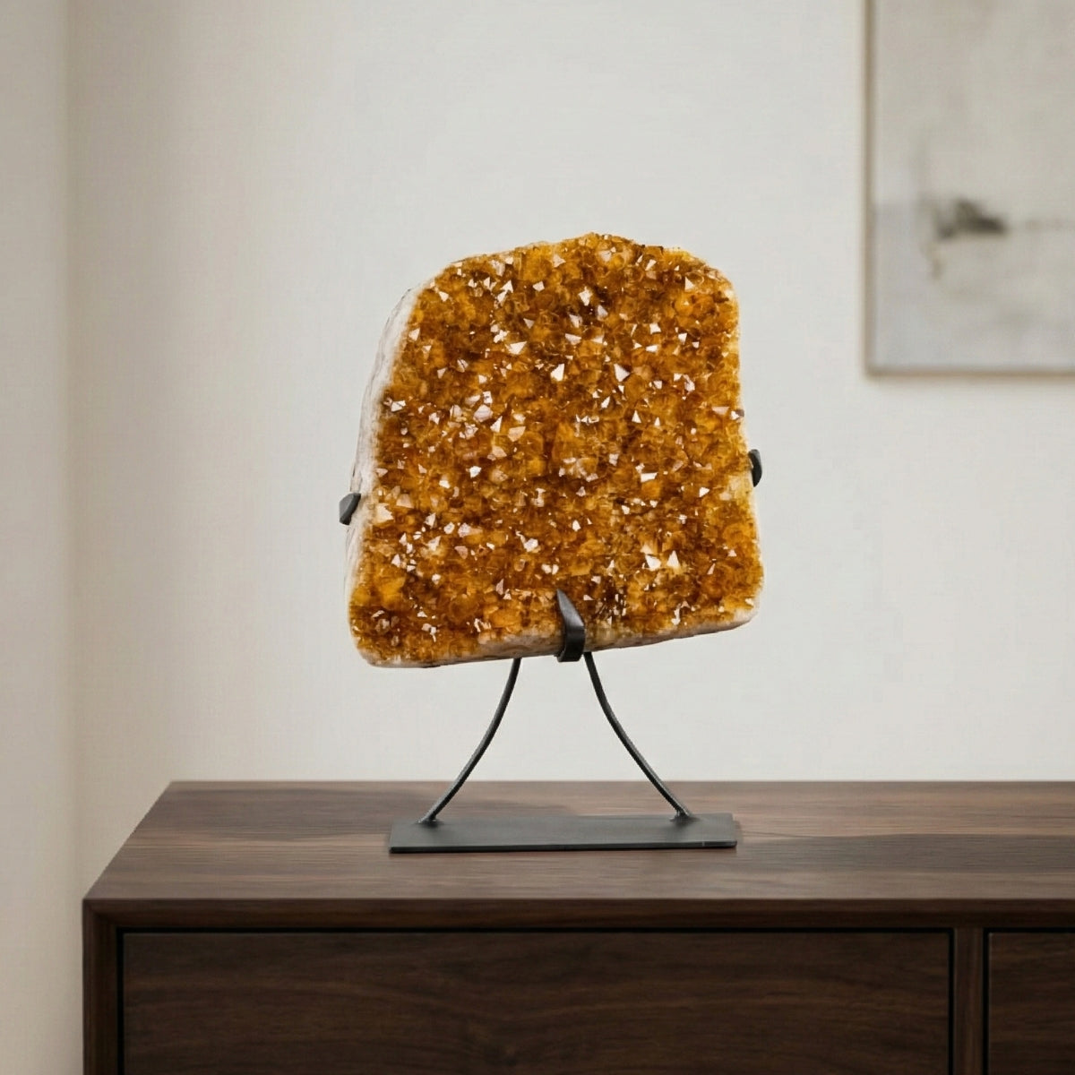 Drusa de Citrino Extra na Base Metal Preto 7,450 kg