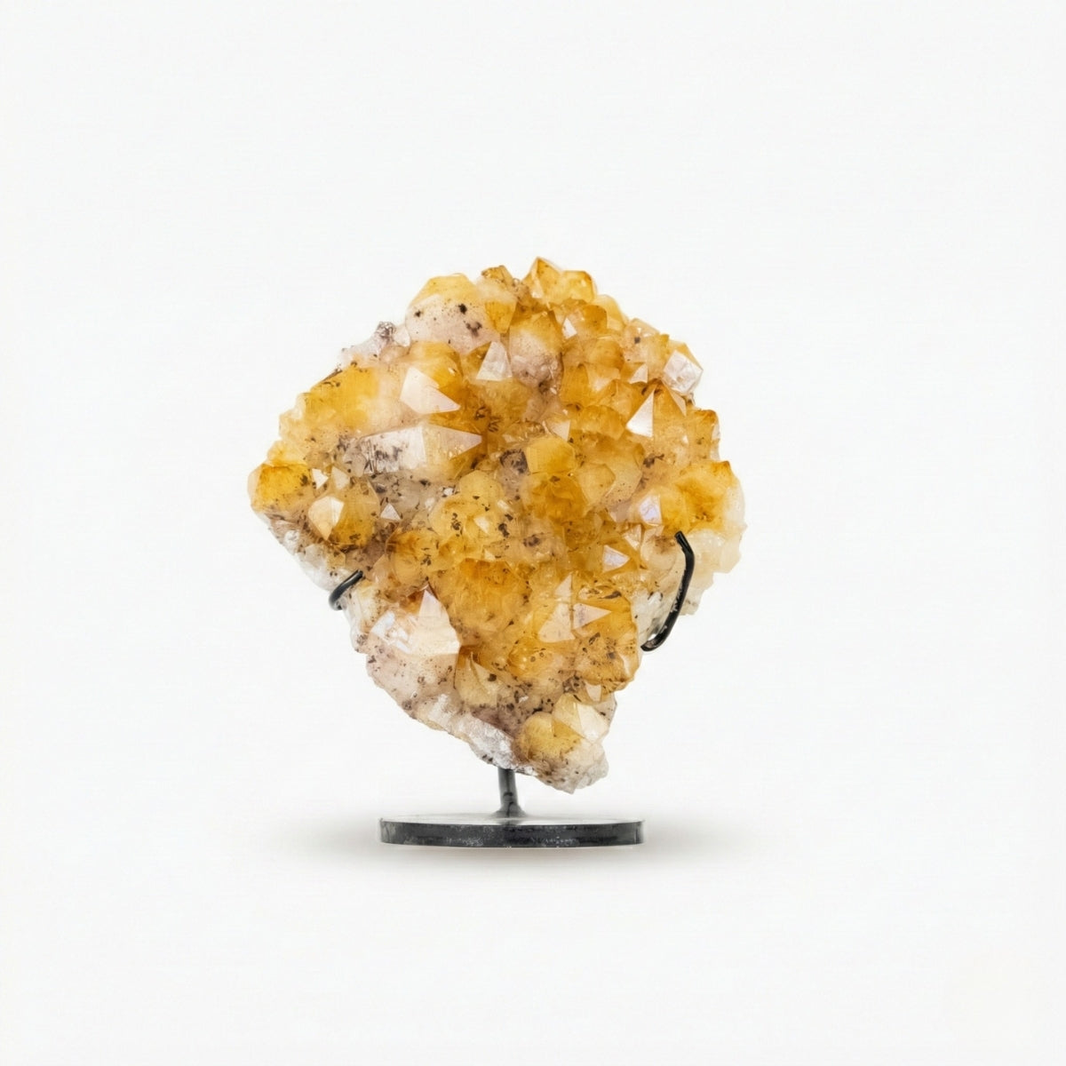 Drusa Citrino na Base Metal Preto 1,493 kg