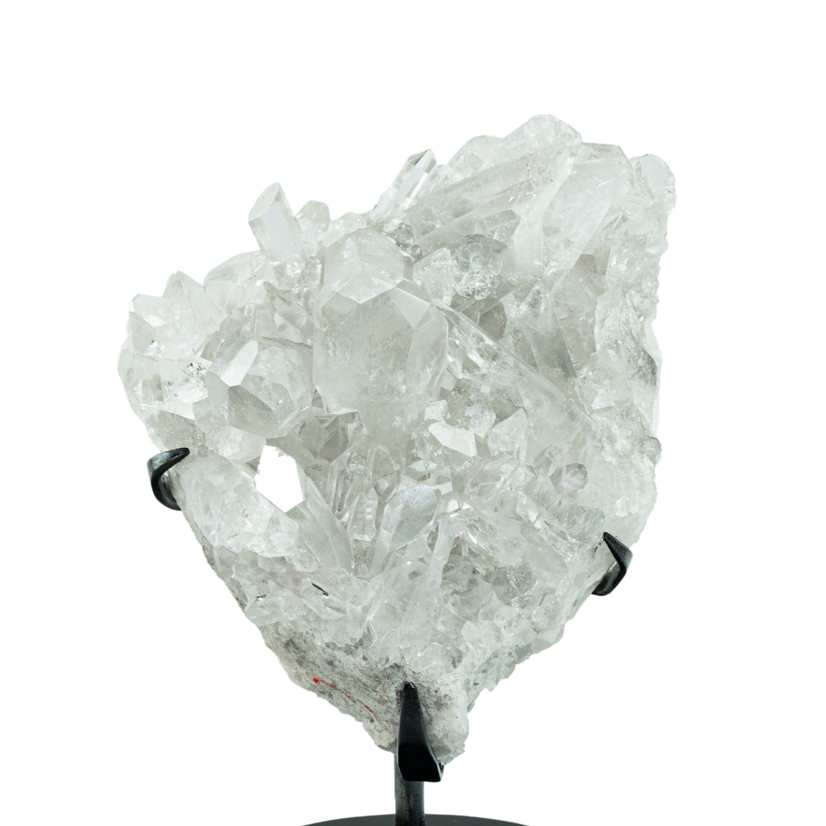 Drusa de Cristal Quartzo Lemuriano Cristalizado Extra na Base Metal Preto 3,575 kg