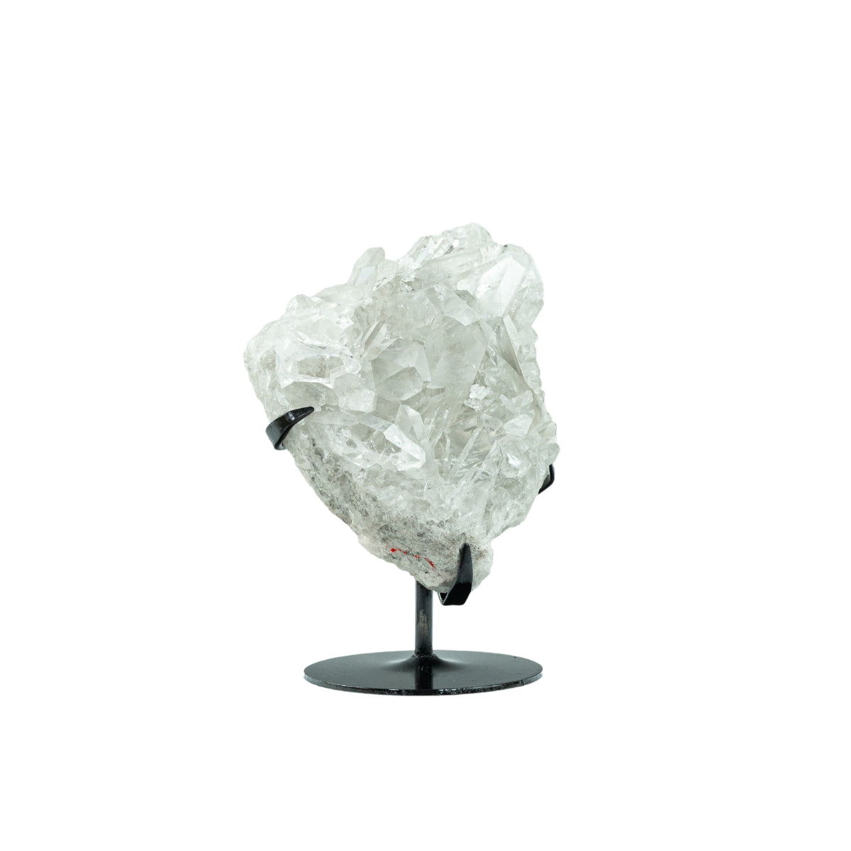 Drusa de Cristal Quartzo Lemuriano Cristalizado Extra na Base Metal Preto 3,575 kg