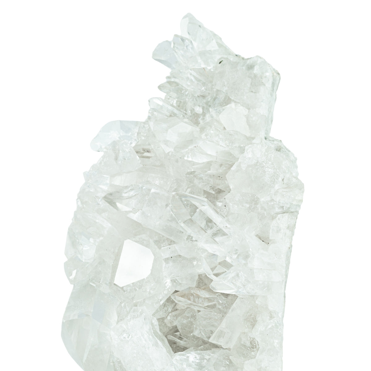 Drusa de Cristal Quartzo Lemuriano Cristalizado Extra na Base Metal Preto 4,246 kg