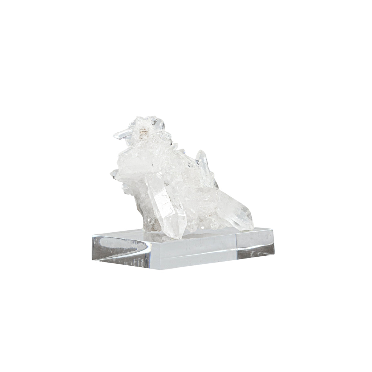 Drusa de Cristal de Quartzo Himalaia Alta Pureza Na na Base Acrílica 539 gramas