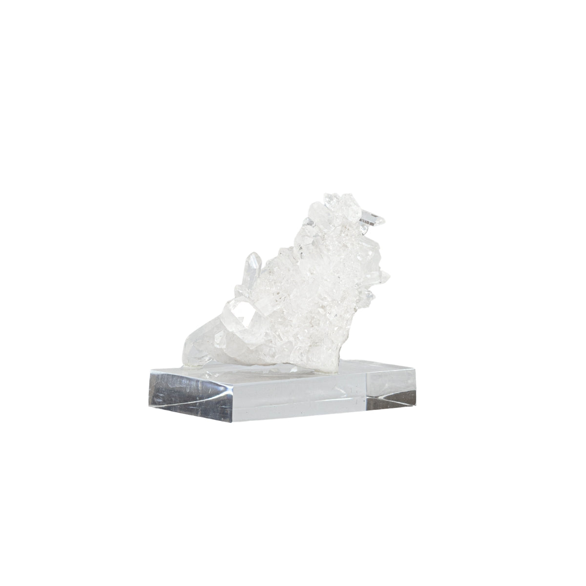 Drusa de Cristal de Quartzo Himalaia Alta Pureza Na na Base Acrílica 539 gramas
